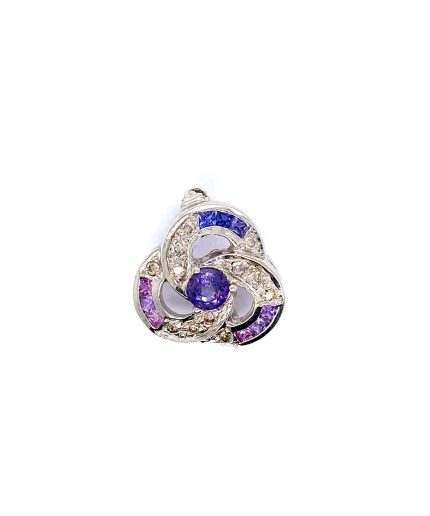 Purple Sapphire Brooch in 925 Sterling Silver | Save 33% - Rajasthan Living