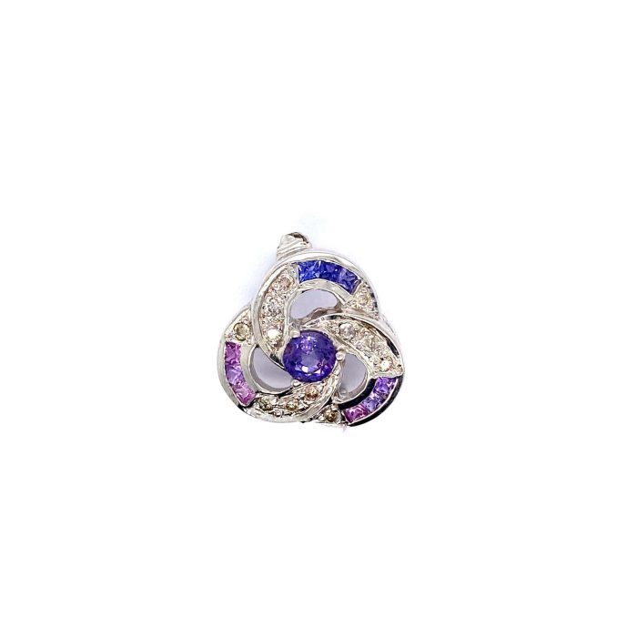 Purple Sapphire Brooch in 925 Sterling Silver | Save 33% - Rajasthan Living 5