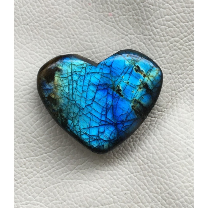 Rare Heart Shape Blue Labradorite Cabochon 127Cts Jewelry Making Labradorite Cabochons 36X39XMM Natural Labradorite Wholesale Stone H08 | Save 33% - Rajasthan Living 5