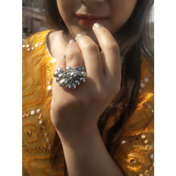 Oxidised Silver Cute Ring Combo for Women | Save 33% - Rajasthan Living 6