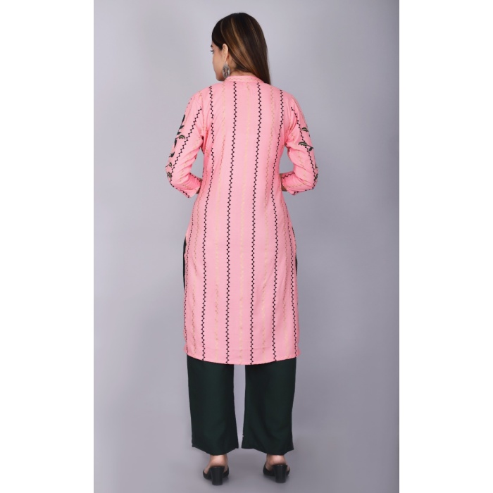 Pink Embroidery Set (Kurta Plazzo Set) | Save 33% - Rajasthan Living 6