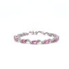 Pink Sapphire and Diamond Bracelet in 18K White Gold | Save 33% - Rajasthan Living 7
