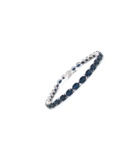 Sapphire Bracelet in 14K White Gold | Save 33% - Rajasthan Living 3