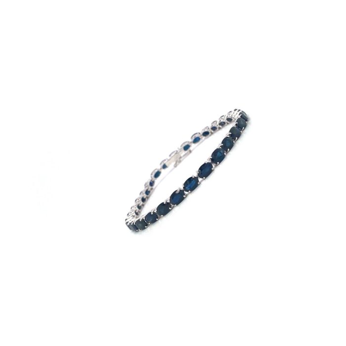 Sapphire Bracelet in 14K White Gold | Save 33% - Rajasthan Living 6