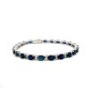 Sapphire and Diamond Bracelet in 14K White Gold | Save 33% - Rajasthan Living 7