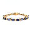Sapphire and Diamond Bracelet in 14K Yellow Gold | Save 33% - Rajasthan Living 7