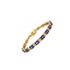 Sapphire and Diamond Bracelet in 14K Yellow Gold | Save 33% - Rajasthan Living 8
