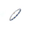 Sapphire and Diamond Bracelet in 14K White Gold | Save 33% - Rajasthan Living 8