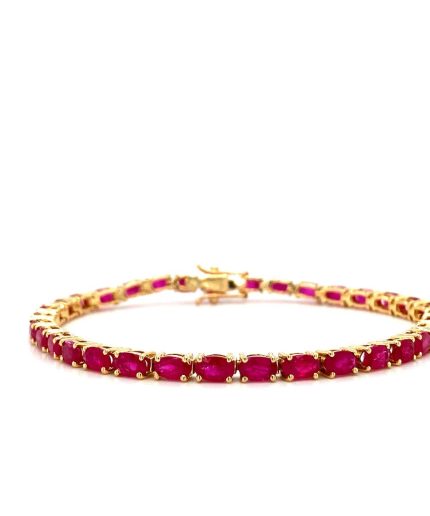 Ruby Bracelet in 14K Yellow Gold | Save 33% - Rajasthan Living