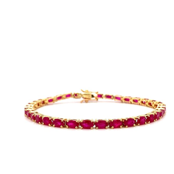 Ruby Bracelet in 14K Yellow Gold | Save 33% - Rajasthan Living 5