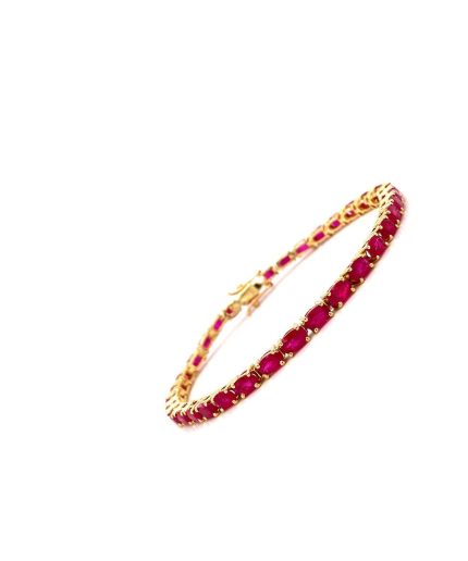 Ruby Bracelet in 14K Yellow Gold | Save 33% - Rajasthan Living 3