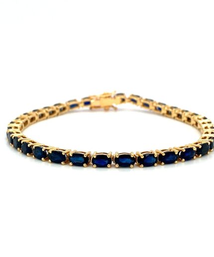 Sapphire Bracelet in 14K Yellow Gold | Save 33% - Rajasthan Living 5