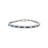 Sapphire and Diamond Bracelet in 14K White Gold | Save 33% - Rajasthan Living 7