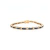 Sapphire and Diamond Bracelet in 14K Yellow Gold | Save 33% - Rajasthan Living 7