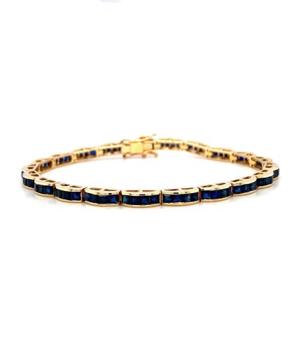 Sapphire Bracelet in 14K Yellow Gold | Save 33% - Rajasthan Living