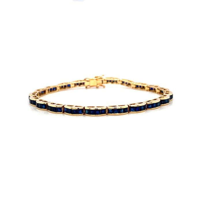 Sapphire Bracelet in 14K Yellow Gold | Save 33% - Rajasthan Living 5