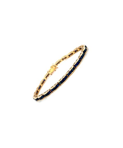 Sapphire Bracelet in 14K Yellow Gold | Save 33% - Rajasthan Living 3