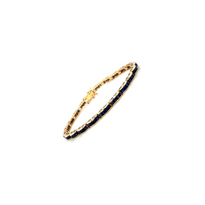 Sapphire Bracelet in 14K Yellow Gold | Save 33% - Rajasthan Living 6