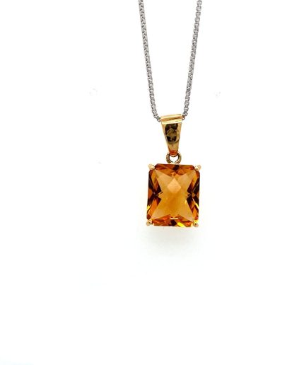Citrine Pendant in 18K Yellow Gold | Save 33% - Rajasthan Living
