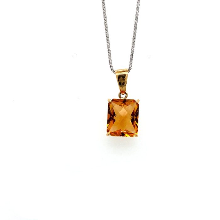 Citrine Pendant in 18K Yellow Gold | Save 33% - Rajasthan Living 6
