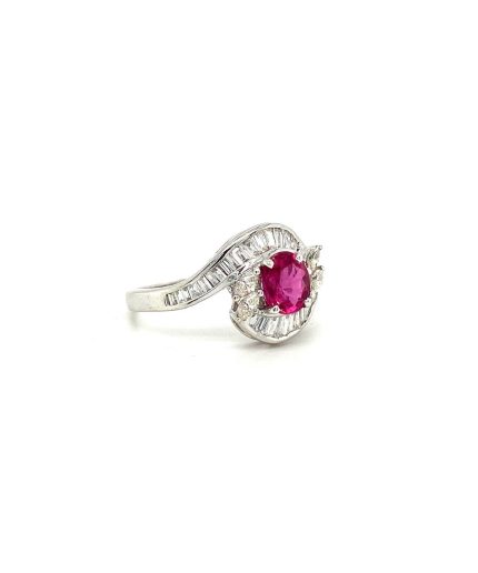 Ruby and Diamond Ring in 18K White Gold | Save 33% - Rajasthan Living 3