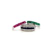 Multi Colour Stones and Diamond Changeable Ring in 14K White Gold | Save 33% - Rajasthan Living 7
