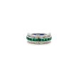 Multi Colour Stones and Diamond Reversible Ring in 14K White Gold | Save 33% - Rajasthan Living 7