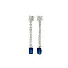 Sapphire and Diamond Earringss in 18K White Gold | Save 33% - Rajasthan Living 7