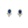 Sapphire and Diamond Earringss in 18K White Gold | Save 33% - Rajasthan Living 7