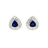 Sapphire and Diamond Earringss in 18K White Gold | Save 33% - Rajasthan Living 7