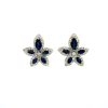 Sapphire and Diamond Earringss in 18K White Gold | Save 33% - Rajasthan Living 7