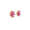 Pink Sapphire and Diamond Earringss in 14K Yellow Gold | Save 33% - Rajasthan Living 8