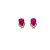 Ruby and Diamond Earrings in 14K White Gold | Save 33% - Rajasthan Living 7