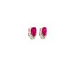 Ruby and Diamond Earrings in 14K White Gold | Save 33% - Rajasthan Living 8
