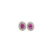 Pink Sapphire and Diamond Earringss in 14K White Gold | Save 33% - Rajasthan Living 7