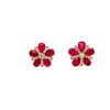 Ruby and Diamond Earrings in 14K Yellow Gold | Save 33% - Rajasthan Living 7