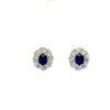 Sapphire and Diamond Earringss in 18K White Gold | Save 33% - Rajasthan Living 7