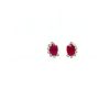Ruby and Diamond Earrings in 14K White Gold | Save 33% - Rajasthan Living 7