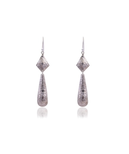 Sterling Silver Hammered Earring | Save 33% - Rajasthan Living