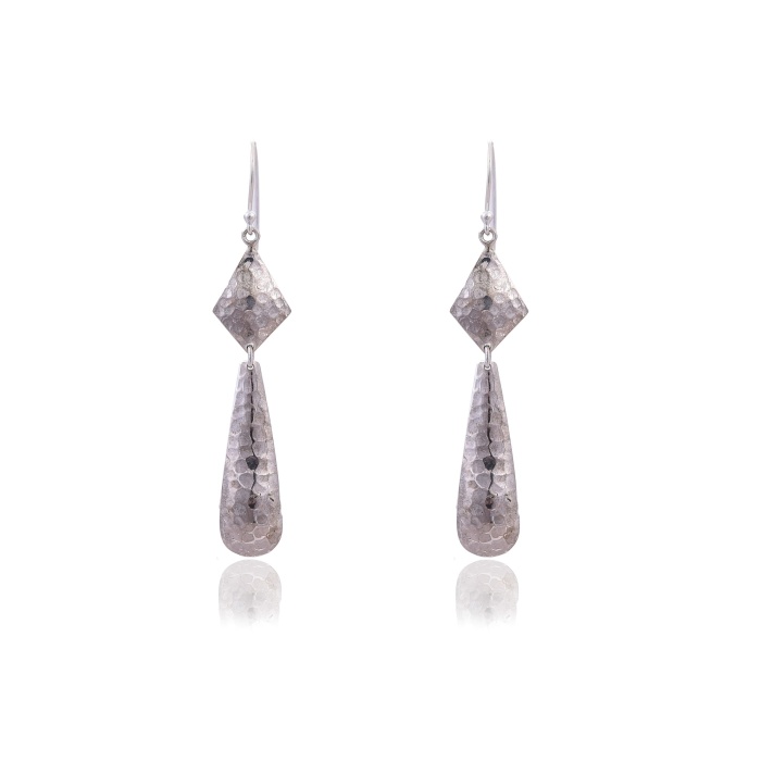 Sterling Silver Hammered Earring | Save 33% - Rajasthan Living 6