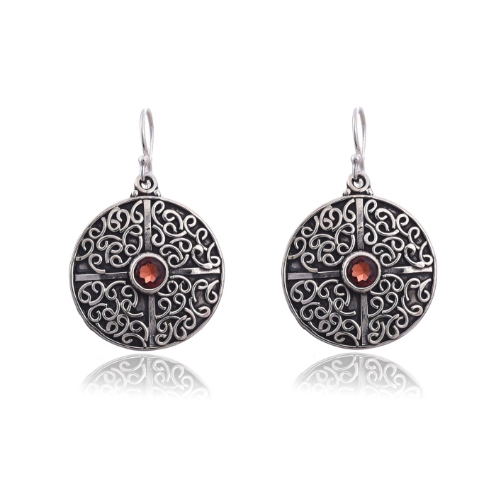 Garnet Sterling silver earring | Save 33% - Rajasthan Living 6