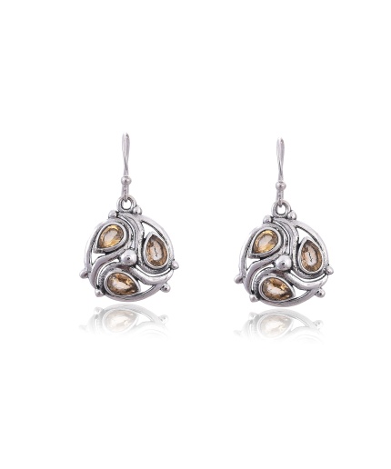 Citrine silver 925 earring | Save 33% - Rajasthan Living 5