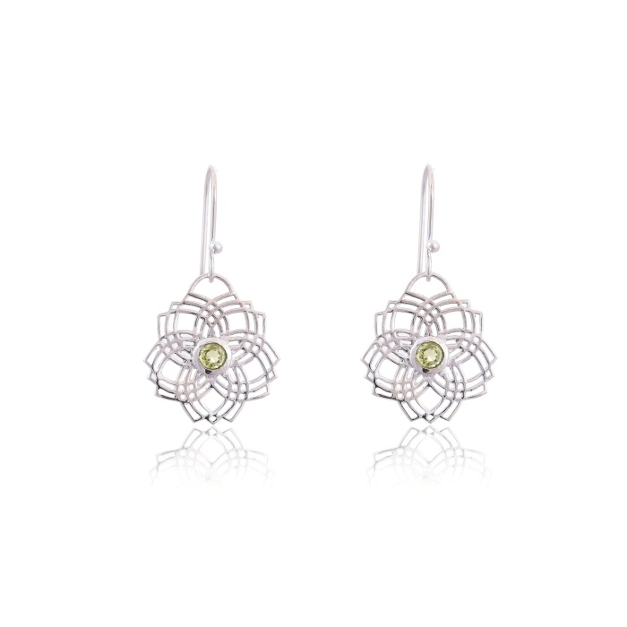 Sterling Silver Peridot Earring | Save 33% - Rajasthan Living 5