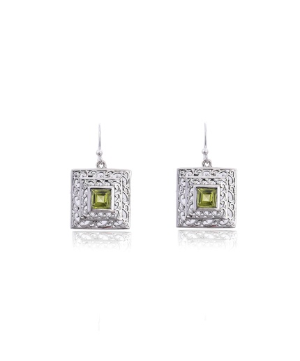 925 Sterling Silver Peridot Earring | Save 33% - Rajasthan Living