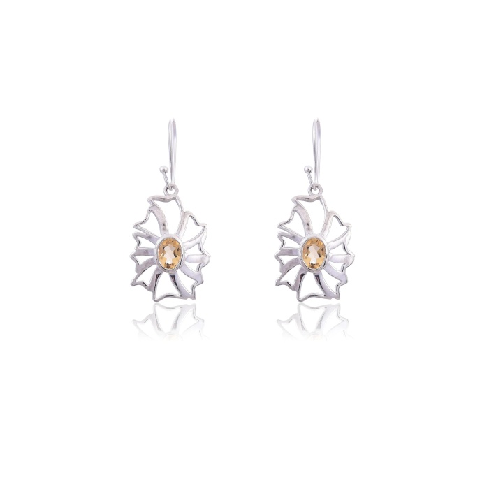 Citrine silver 925 earring | Save 33% - Rajasthan Living 6