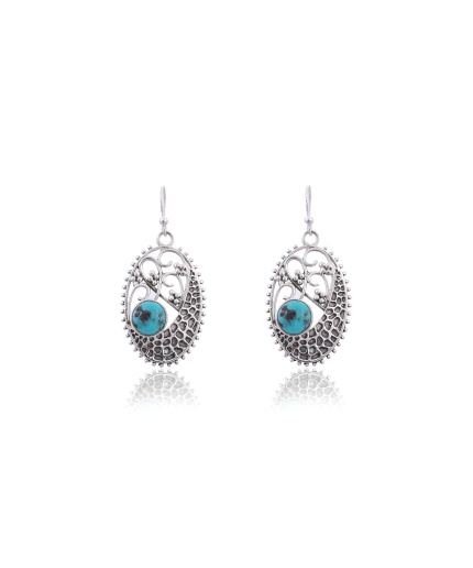 925 Turquoise Sterling Silver Earring | Save 33% - Rajasthan Living