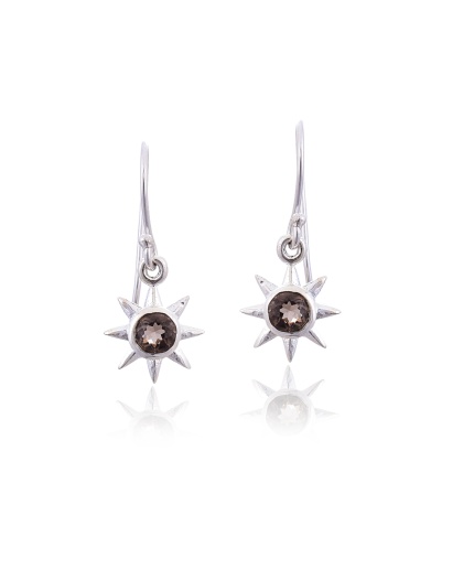 925 Silver Smoky Earring | Save 33% - Rajasthan Living
