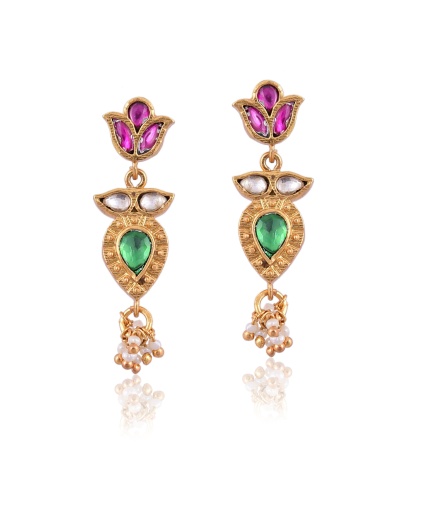 Ethnic Gold Plated 925 Silver Earrings | Save 33% - Rajasthan Living