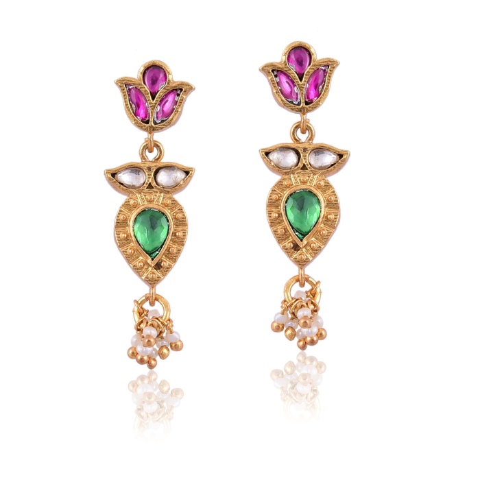 Ethnic Gold Plated 925 Silver Earrings | Save 33% - Rajasthan Living 6
