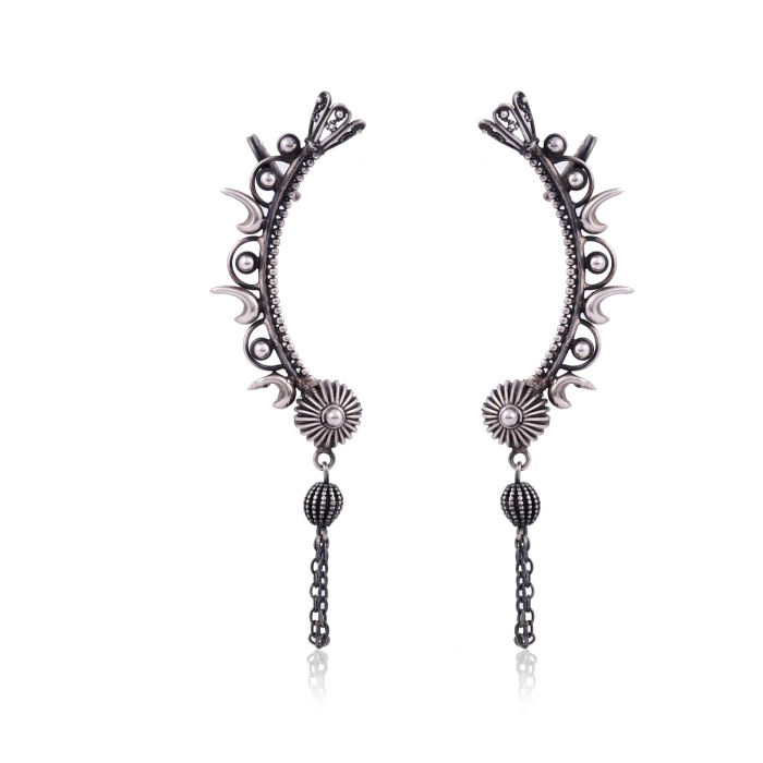 Sterling Silver ear cuff earring | Save 33% - Rajasthan Living 6